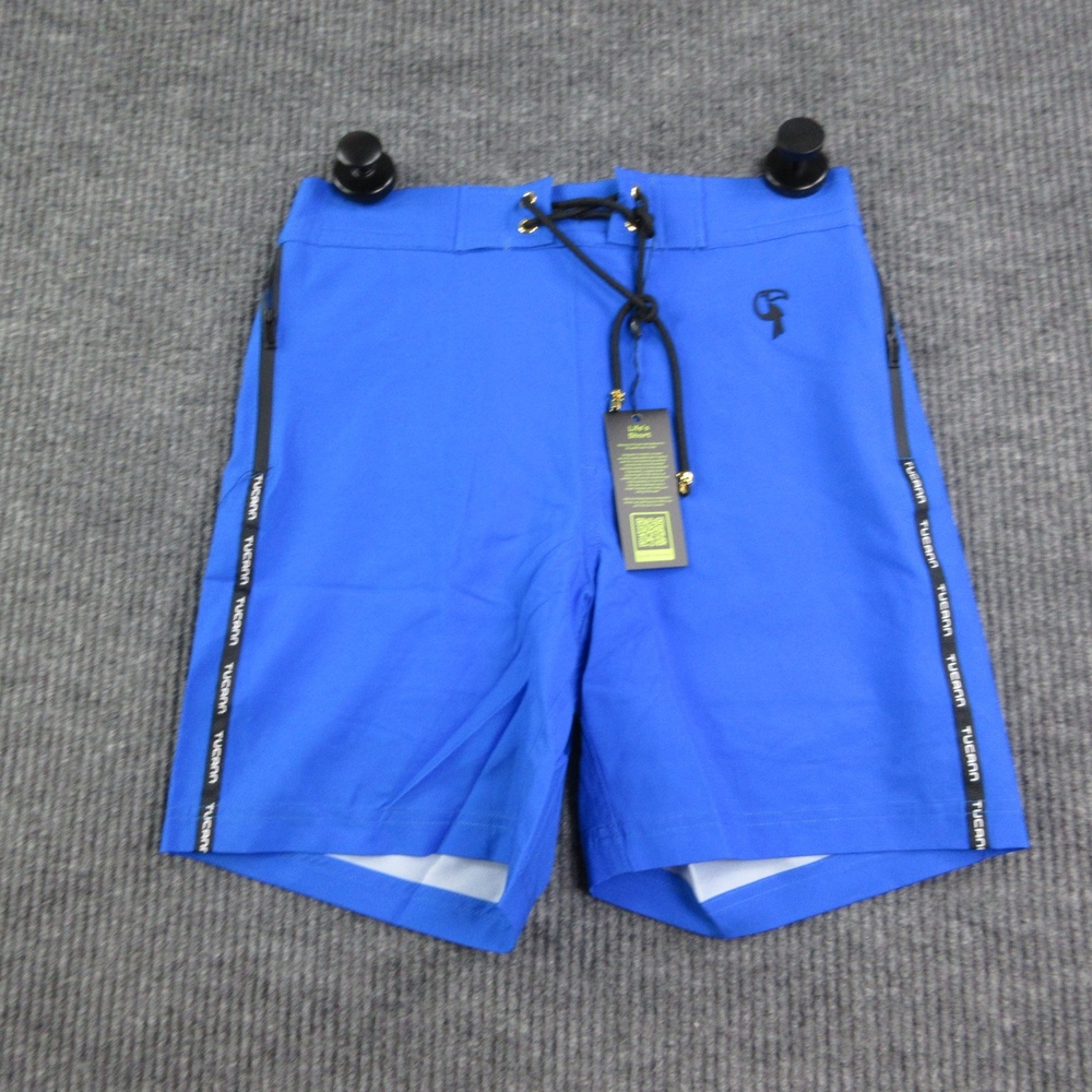 TUCANN Swim Shorts Mens S Blue Trunks Lined Drawstring Pockets Quick Dry NWT